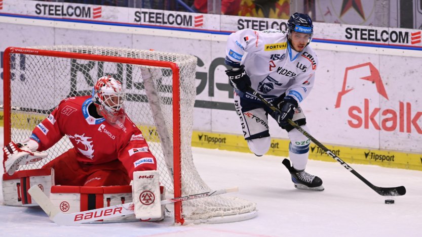 Třinec vyhrál v Ostravě před vyprodanou halou i druhé derby