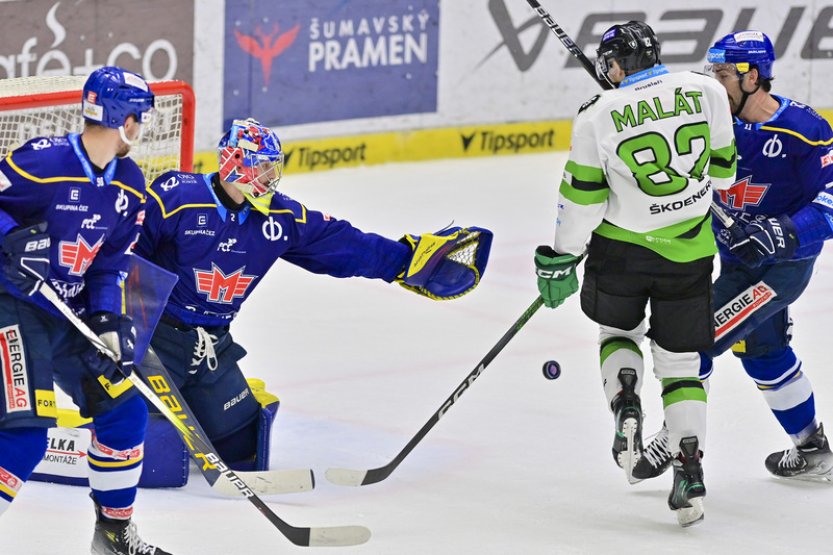 Českobudějovičtí hokejisté porazili Mladou Boleslav a jsou osmí