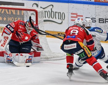 Brno porazilo Pardubice 4:3 v prodloužení a doma bodovalo posedmé v řadě
