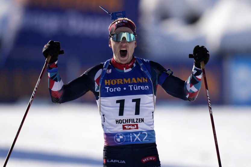 Stíhací závod biatlonistů v Hochfilzenu ovládl Johannes Bö, Krčmář byl dvacátý