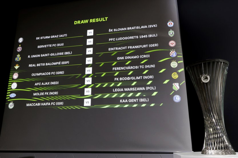 Legia Varšava s Pekhartem narazí v EKL na Molde, Slovan na Štýrský Hradec