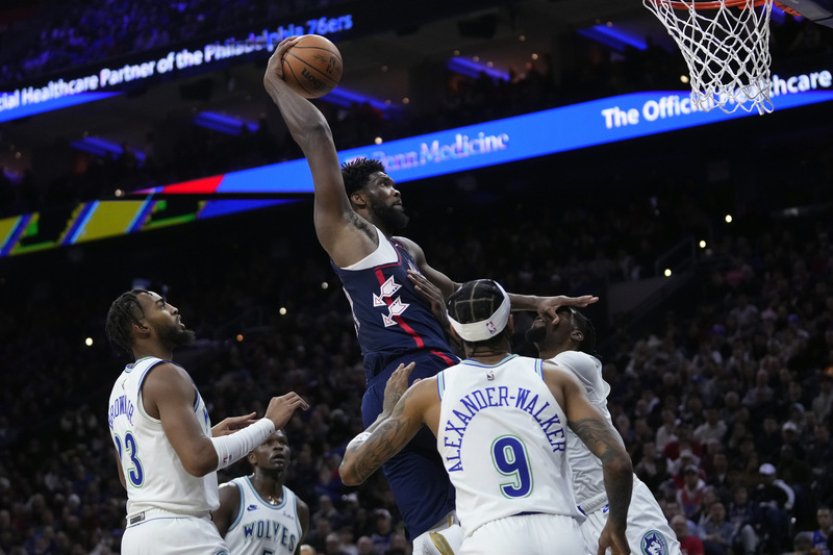Embiid 51 body řídil výhru nad Minnesotou, kterou v čele NBA vystřídal Boston