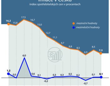 Experti: Inflace v ČR příští rok zeslábne, ekonomiku čeká mírné oživení