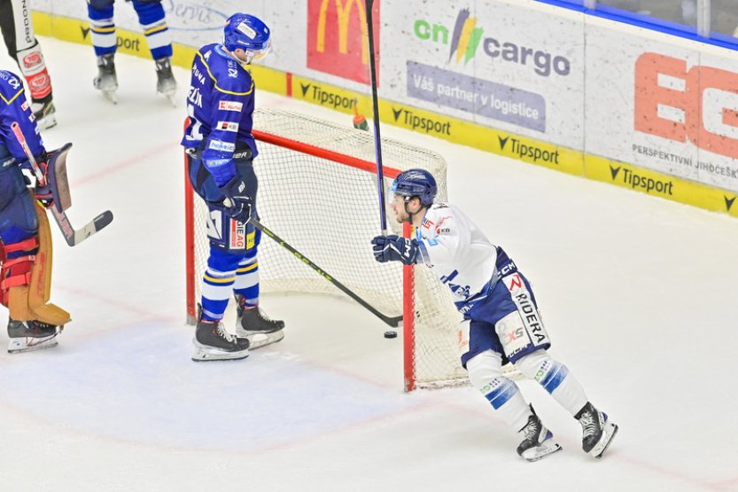 Hokejisté Vítkovic vyhráli v Českých Budějovicích a uspěli počtvrté za sebou